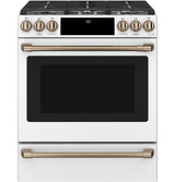 Café™ 30" Smart Slide-In, Front-Control, Gas Range with Convection Oven
