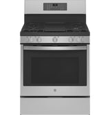 GE Profile™ Smart 30" Free-Standing Self Clean Gas Fingerprint Resistant Range with No Preheat Air Fry